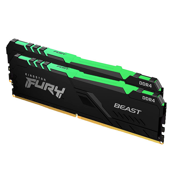 RAM Kingston Fury 32GB 3200MHz D4-3200U CL16 Beast RGB kit/2 – KF432C16BB1AK2/32