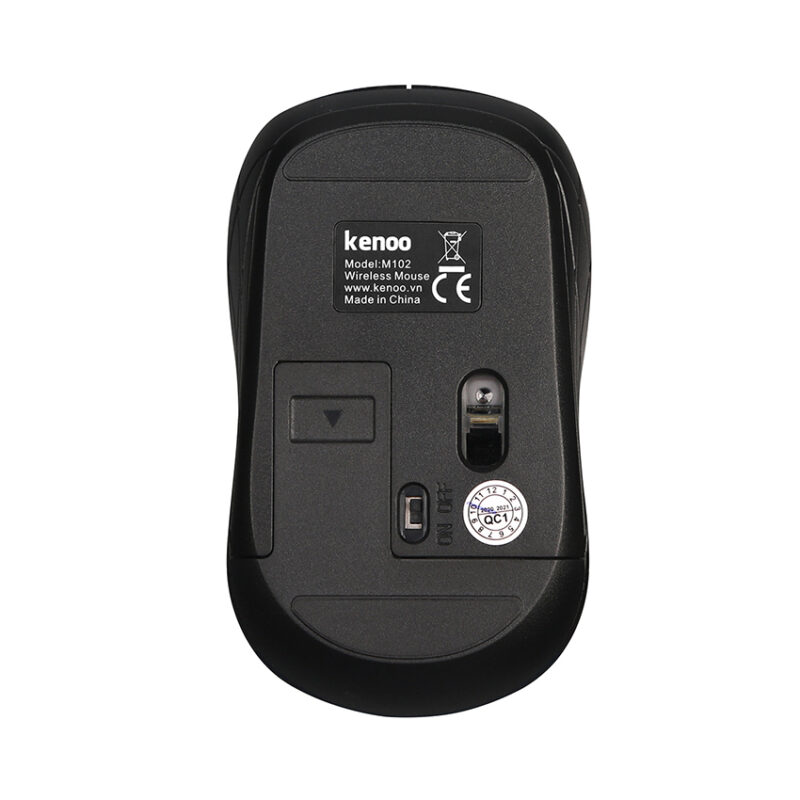 CHUỘT KHÔNG DÂY KENOO M102 (USB/XANH ĐEN/1 PIN RỜI)